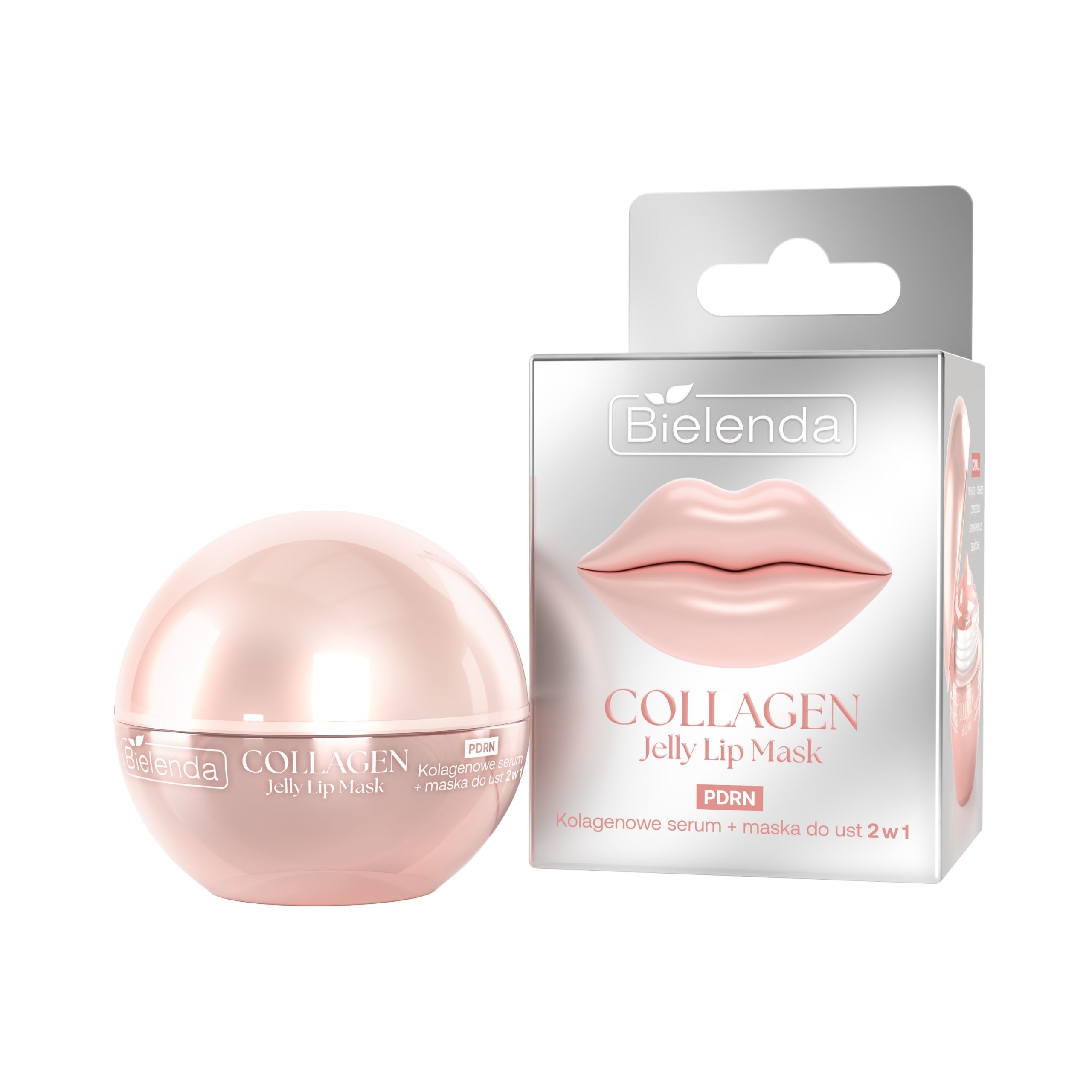 Bielenda PDRN Kolagenowe serum + maska do ust 2w1