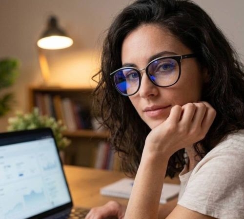 PolarZONE 727 K – damskie okulary do komputera Blue Light 0.00