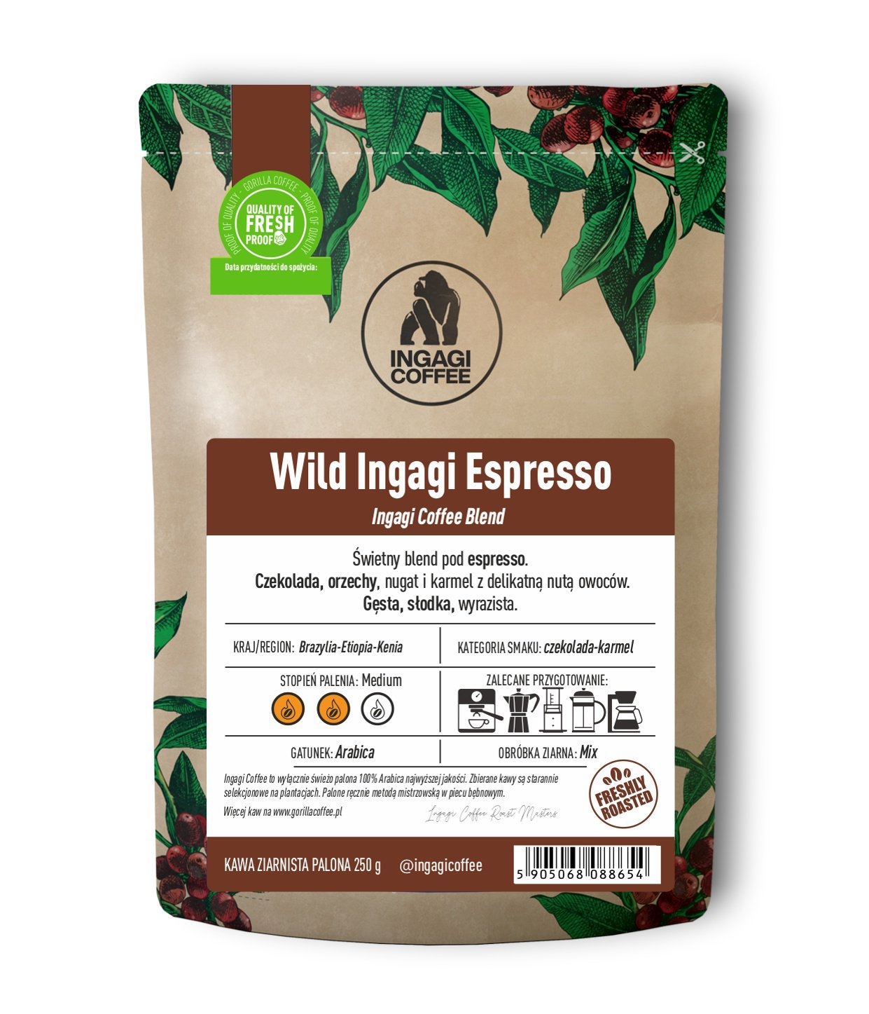 Kawa Wild Ingagi Espresso 1000g