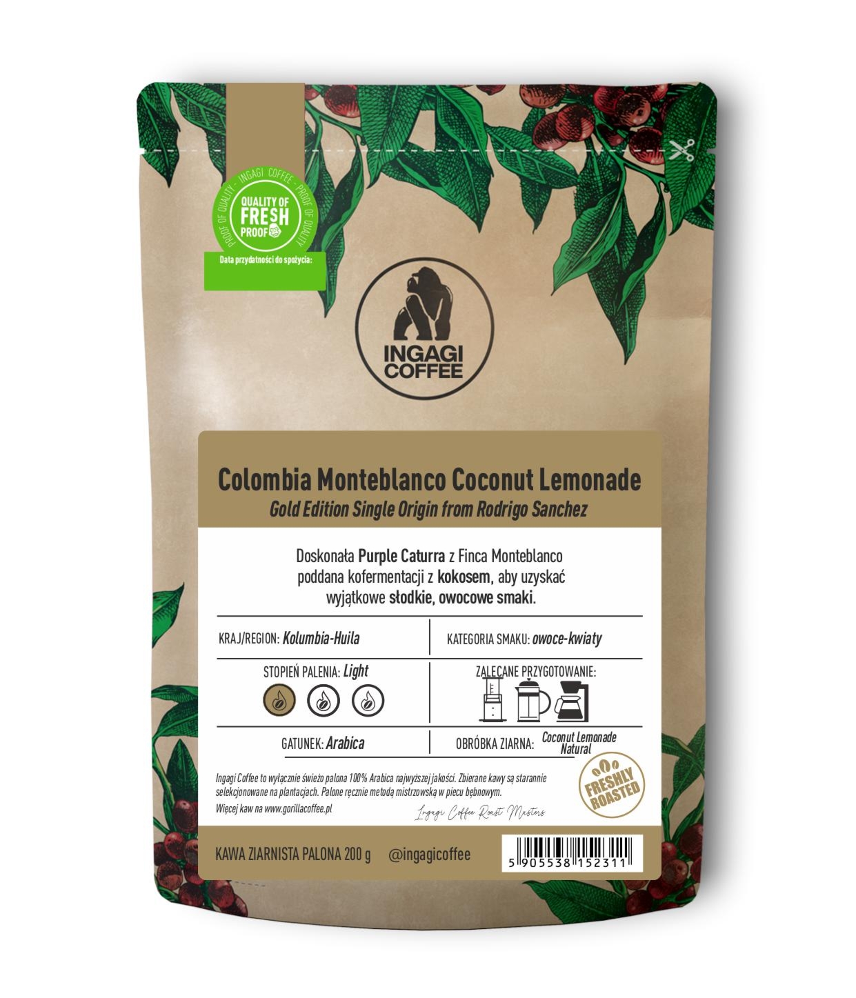 Kawa Colombia Monteblanco Coconut Lemonade 200g