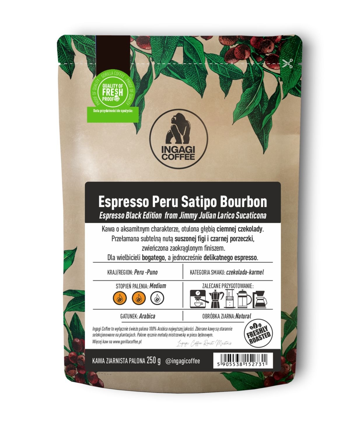 Black Espresso Peru Satipo Bourbon 1000g