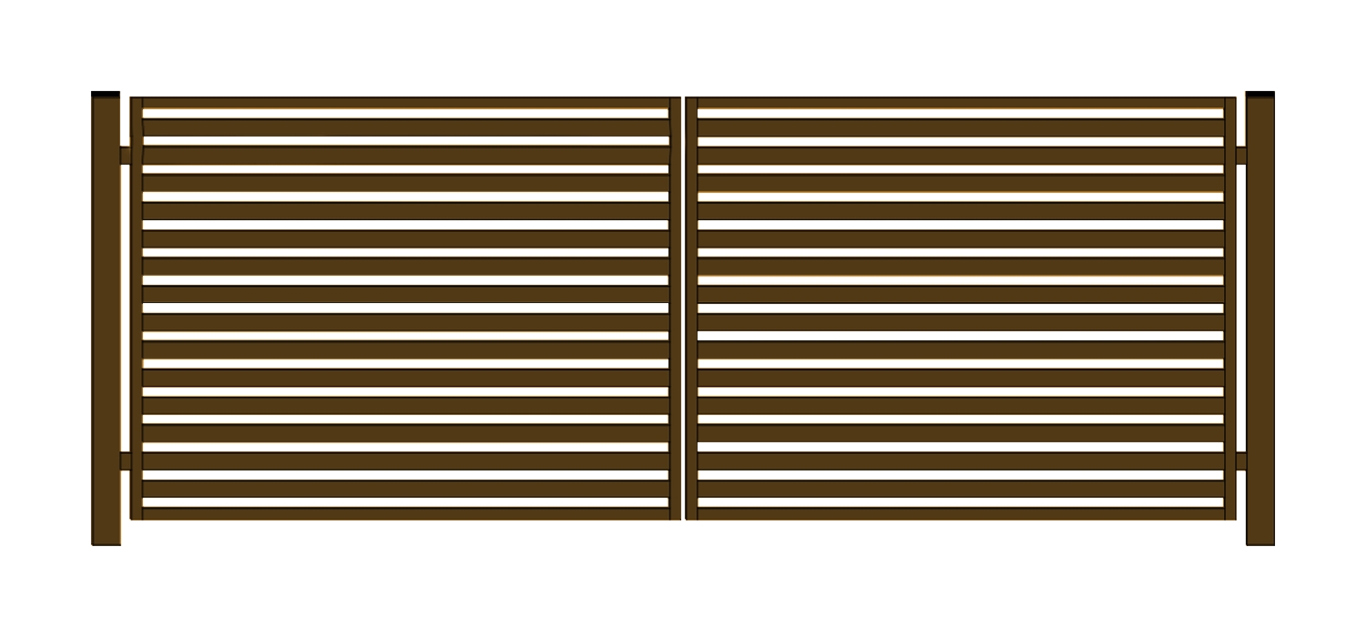 Brama PRO typ PALISADA 60 - malowana proszkowo - 4,00 m