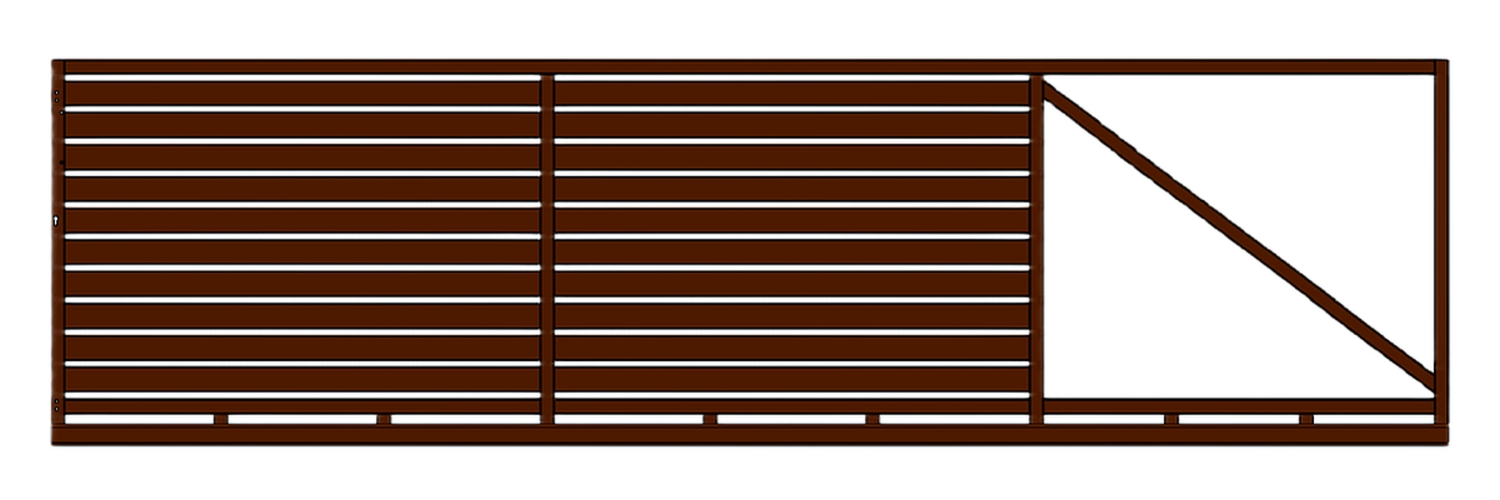 Brama przesuwna PALISADA 100 - 5,00 m - antracyt , brązowa , czarna , szara , zielona