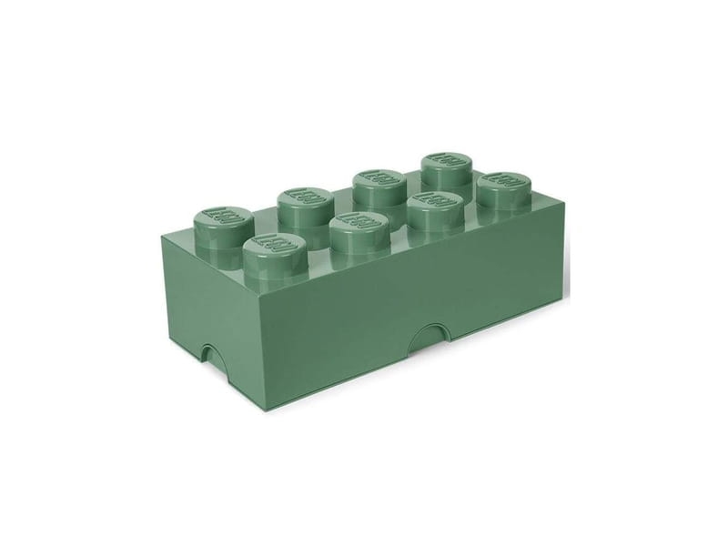 Zdjęcia - Pozostałe zabawki LEGO 40041747 Pojemnik na klocki 4x2 piaskowa zieleń