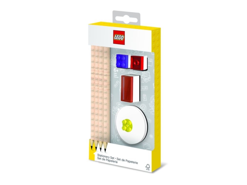 Zestaw szkolny LEGO 52052: 4 ołówki, temperówka, gumka i klocki