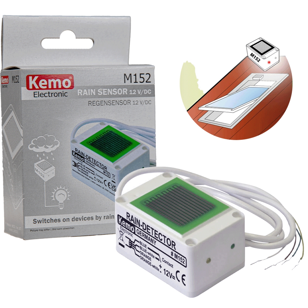 Czujnik deszczu lub śniegu Kemo M152 12 V/DC