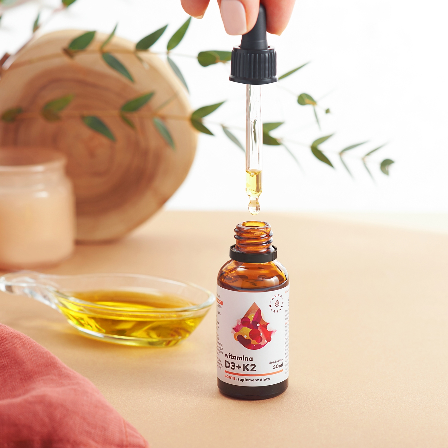 Witamina D3 4000 IU + K2 Forte, Krople 30 ml