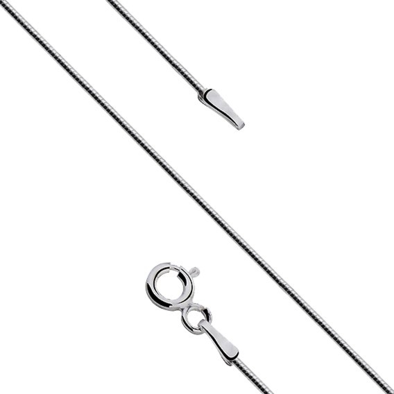 Srebrny łańcuszek linka rodowany 42 cm