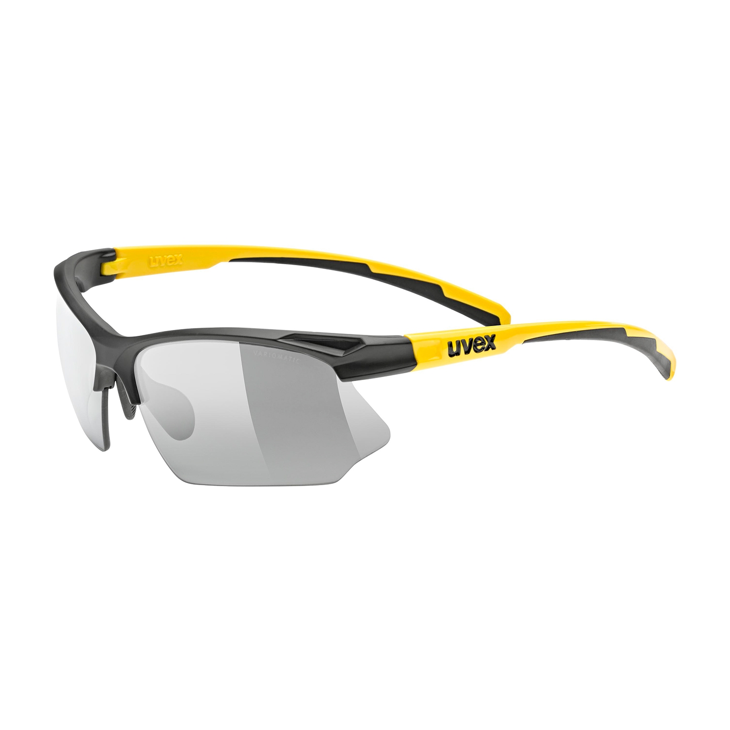 Фото - Сонцезахисні окуляри UVEX Okulary sportowe z fotochromem  Sportstyle 802 V black mat/sunbee - ON 