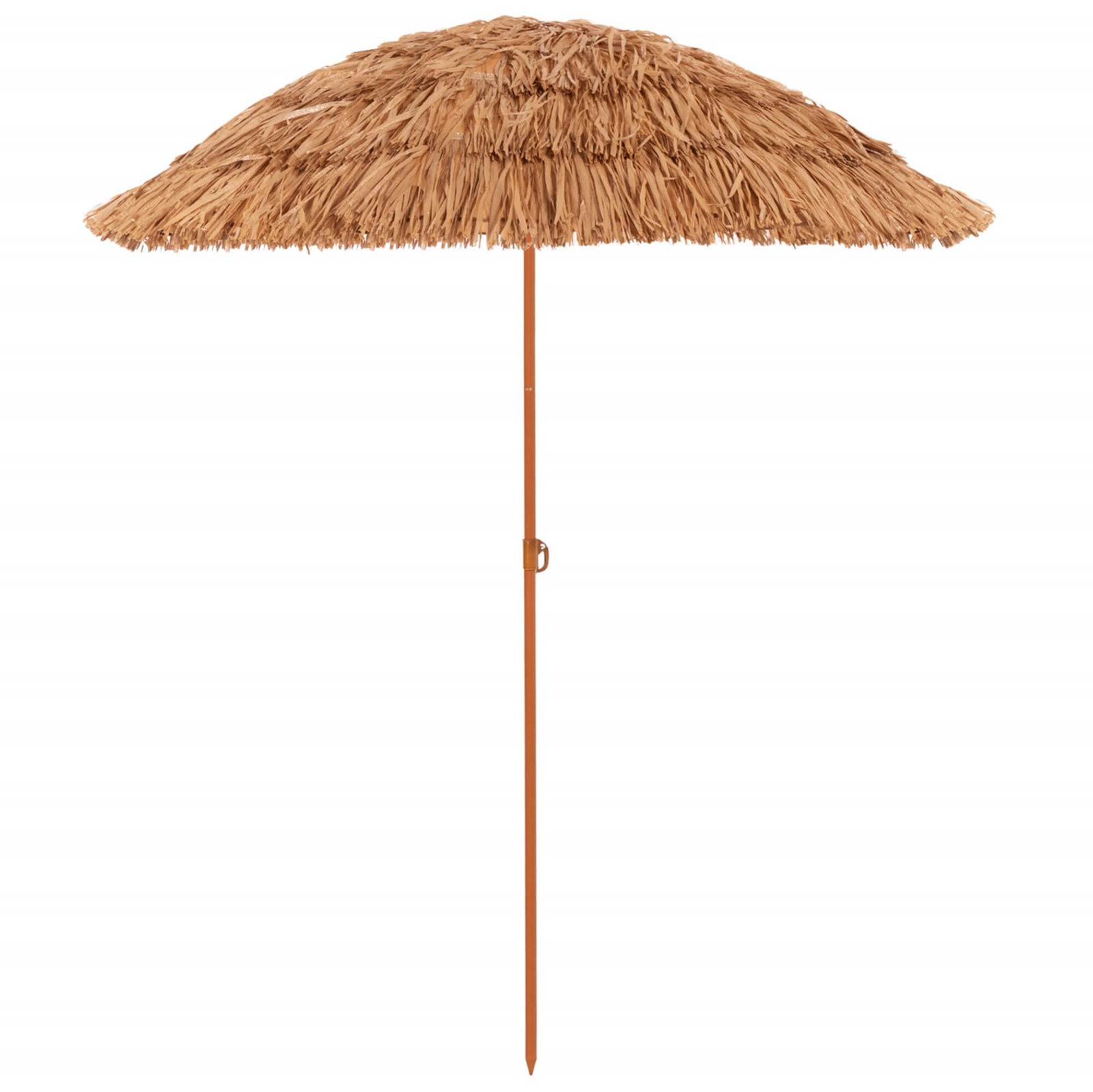 Parasol ogrodowy, składany parasol plażowy, z regulacją wysokości, hawajski, brązowy