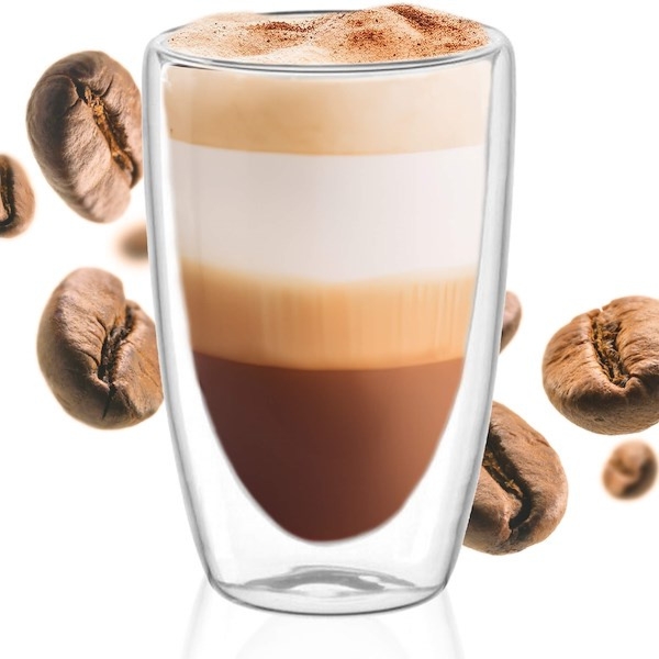 Szklanka z podwójnym dnem termiczna 450 ml na kawę herbatę