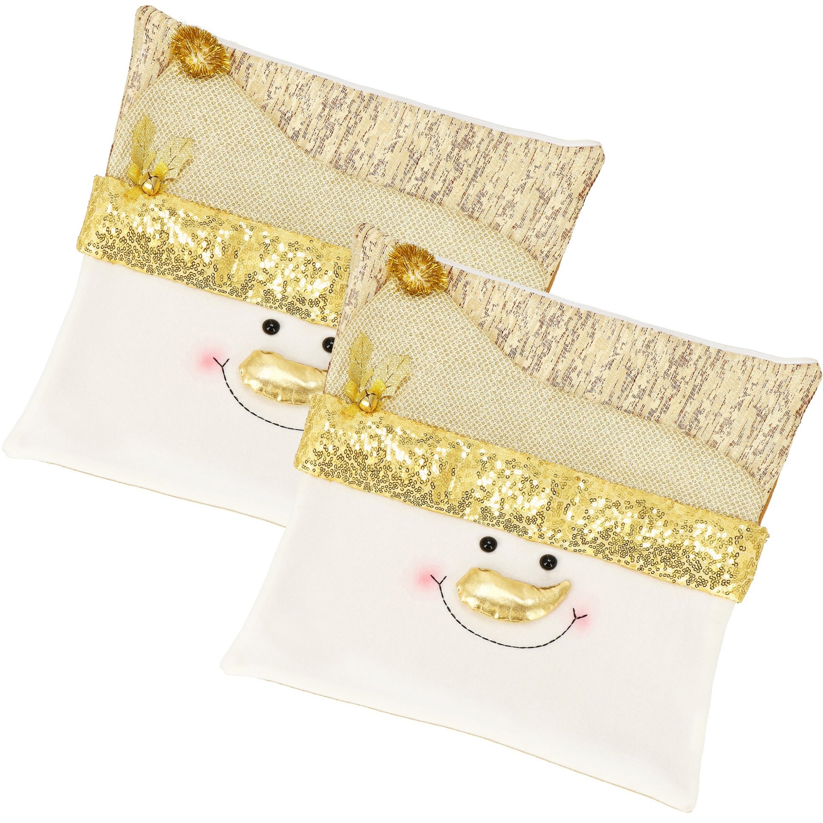 Poszewka na poduszkę 2 szt. 40x40 cm bałwan świąteczna