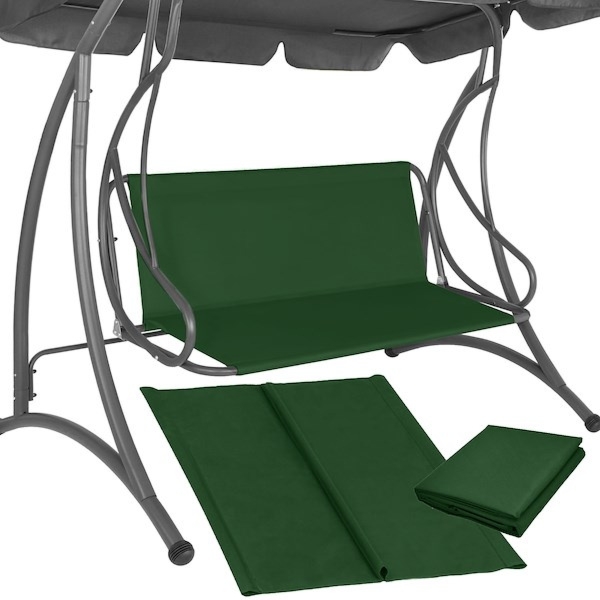 Materiał na siedzisko huśtawki ogrodowej 110 x 90 cm podkład wodoodporny, ciemnozielony