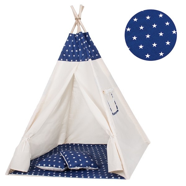 Namiot Tipi granatowy w gwiazdki
