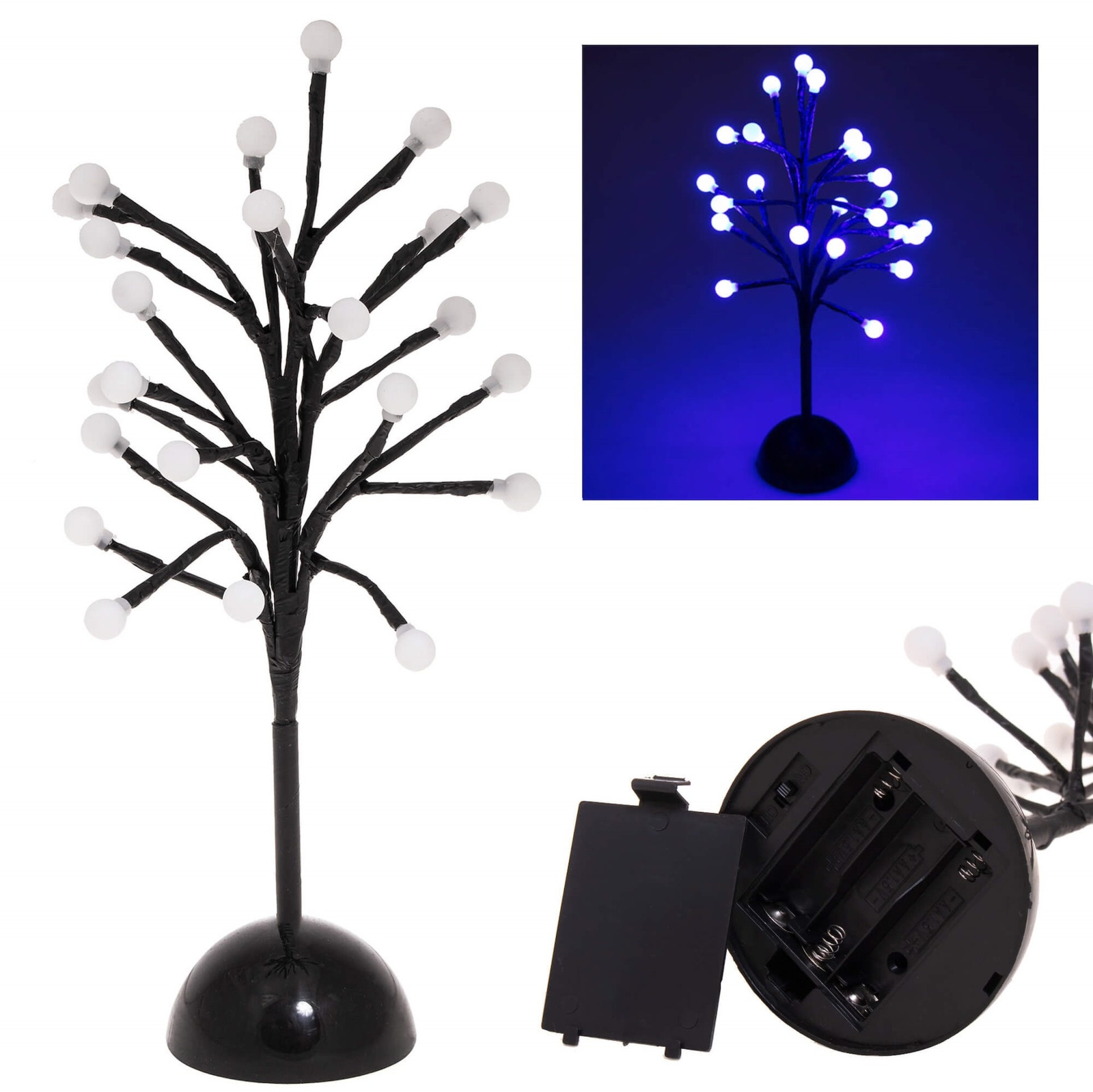 Drzewko bonsai 24 led świąteczna ozdoba niebieski