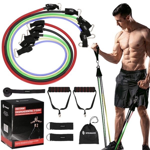 Guma oporowa zestaw 5 szt. taśma do ćwiczeń, ekspander 4,5-22,7 kg