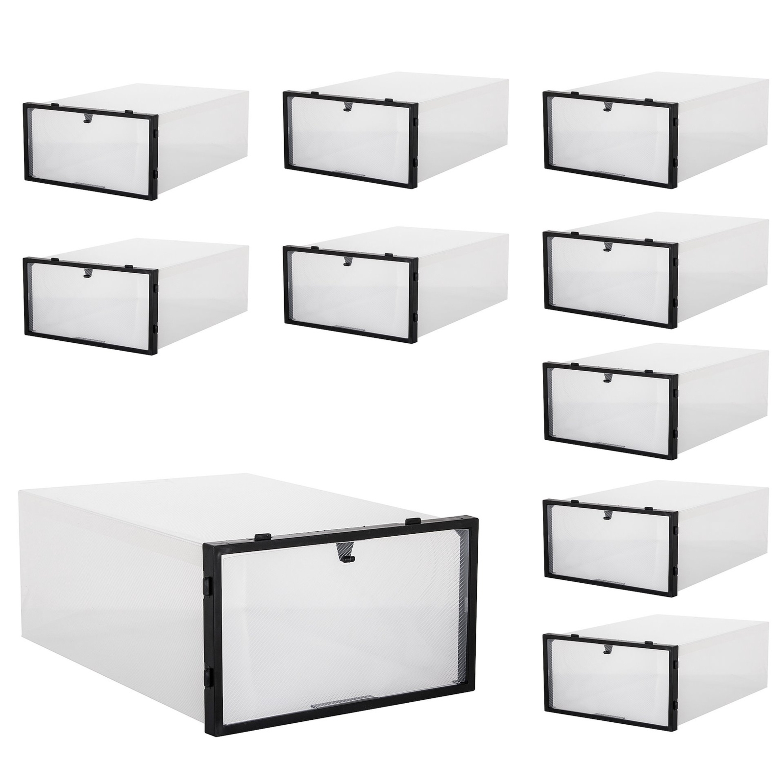 Organizer na buty z otwieraną klapą 30,5x21x12,5 cm zestaw 10 szt.