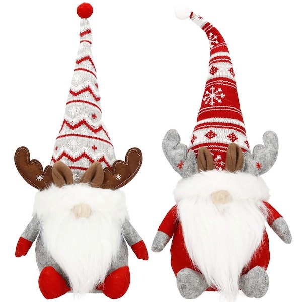 Skrzat 50 cm ozdoba świąteczna 2 szt. renifer krasnal świąteczny, gnom
