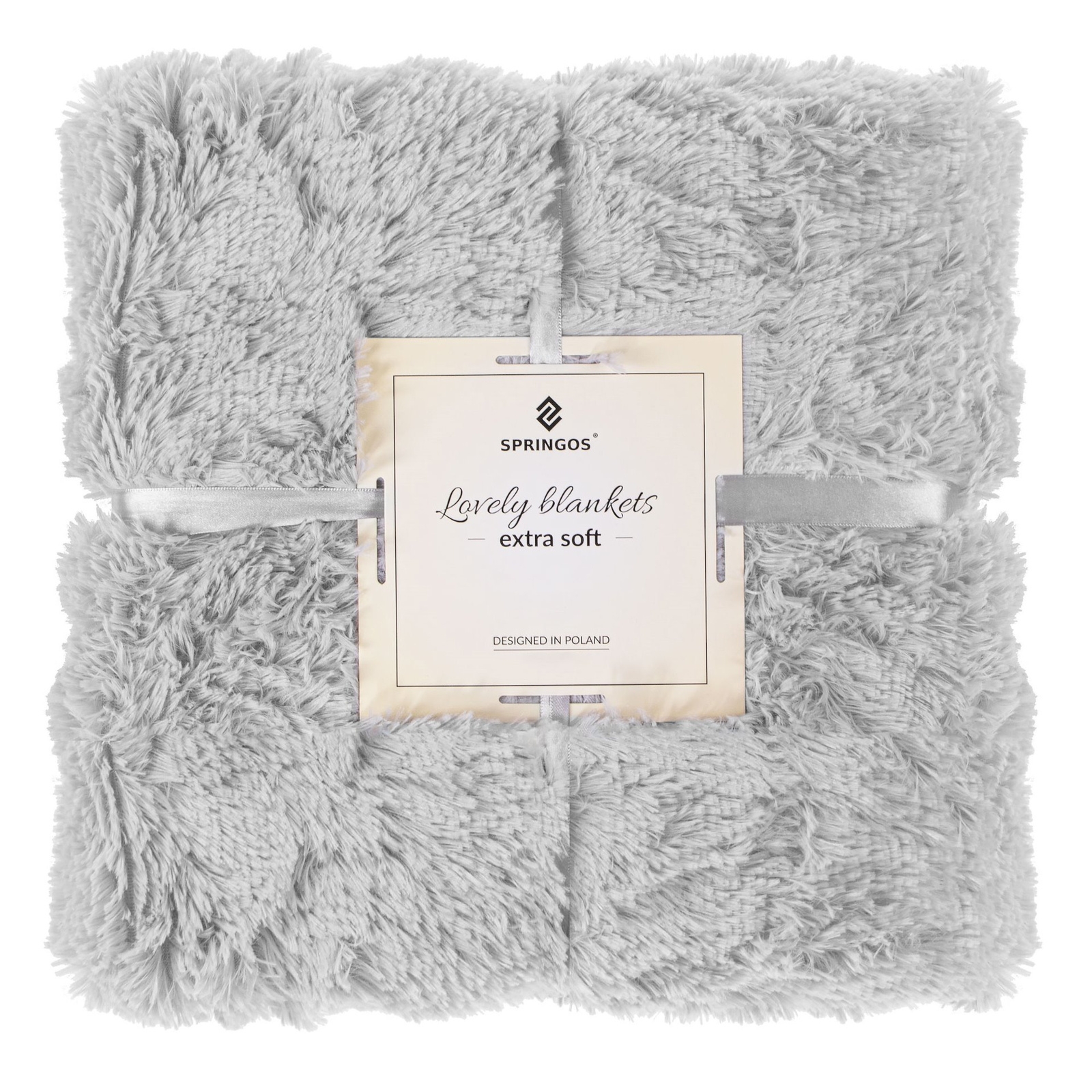 Narzuta na łóżko, koc 200x240 cm dwustronny pled na kanapę jasny szary