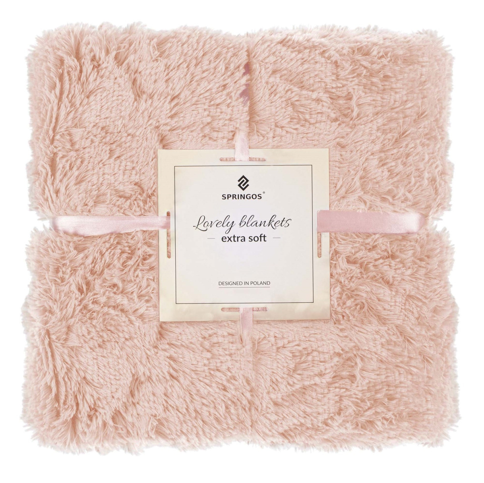 Narzuta na łóżko, koc 200x220 cm dwustronny pled na kanapę różowy