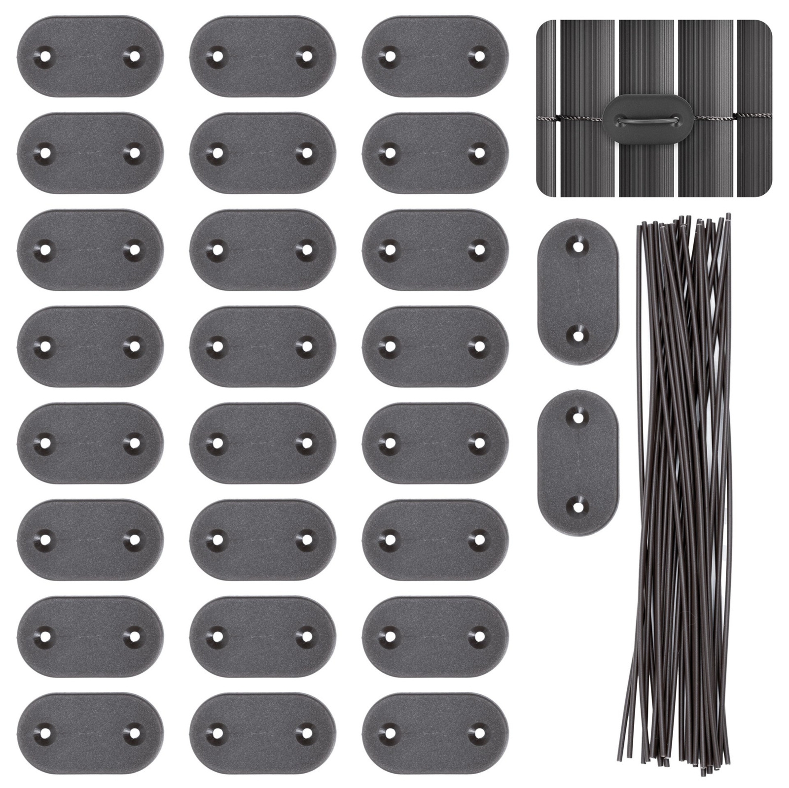 Zestaw montażowy do maty osłonowej 26 szt. akcesoria mocujące do osłon na taras, balkon