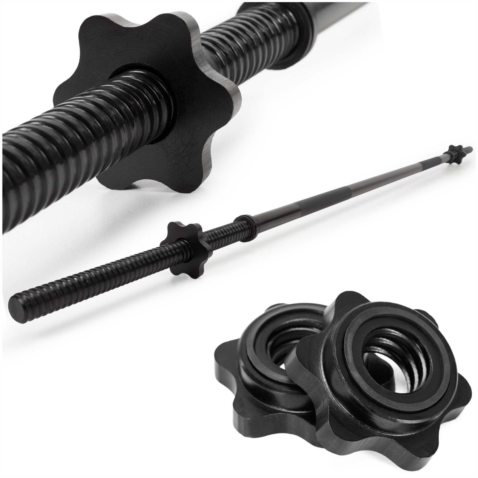 Gryf olimpijski prosty 180 cm z zaciskami 25 mm sztanga stal