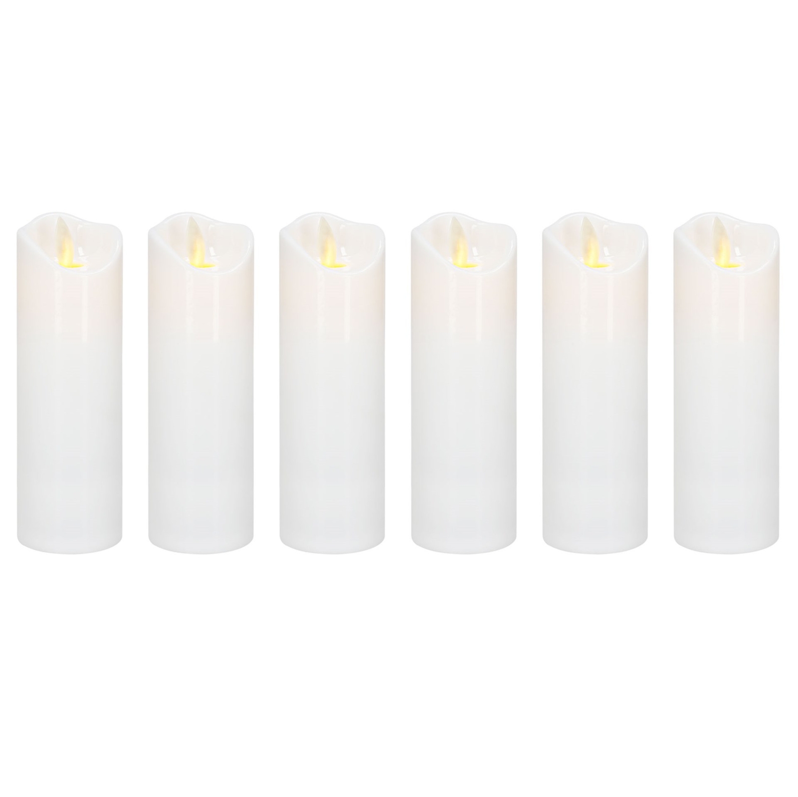 Wkłady Led do znicza 6 szt. świeczki elektryczne 15 cm świece na baterie ruchomy płomień