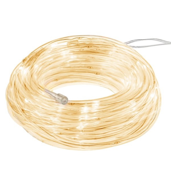 Wąż świetlny 50 diod LED biały ciepły, 5 m, programator 8 trybów