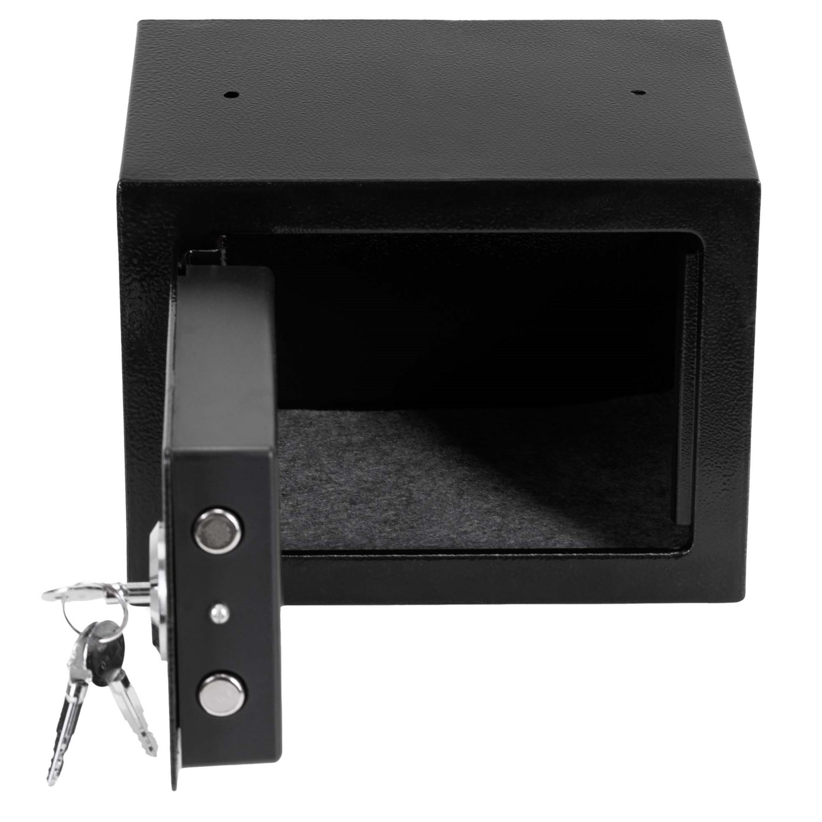 Kasetka na pieniądze sejf domowy skrzynka kasa pancerna z 3 kluczami i kołkami czarna