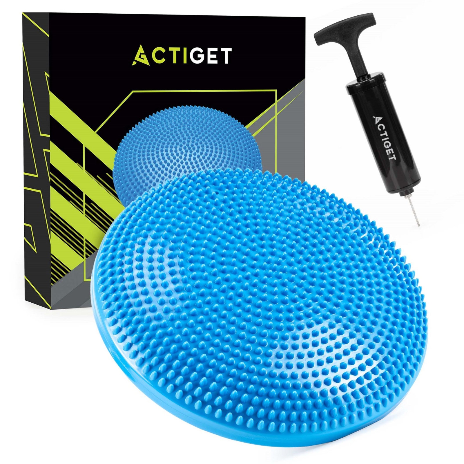 Poduszka sensomotoryczna z pompką, dysk sensoryczny do siedzenia, ćwiczeń niebieska