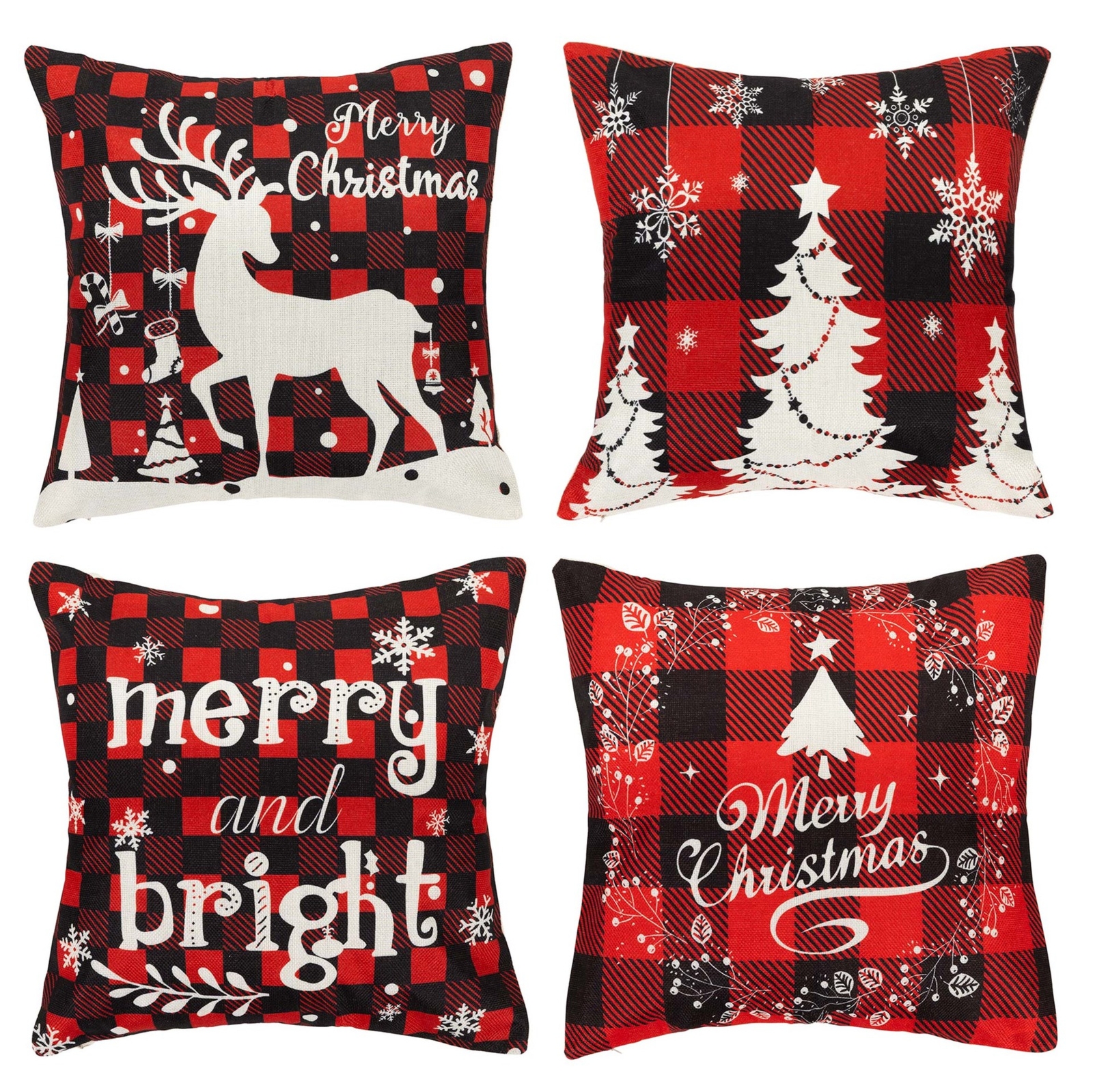 Poszewka świąteczna zestaw 4 szt. na poduszkę 40x40cm dekoracja