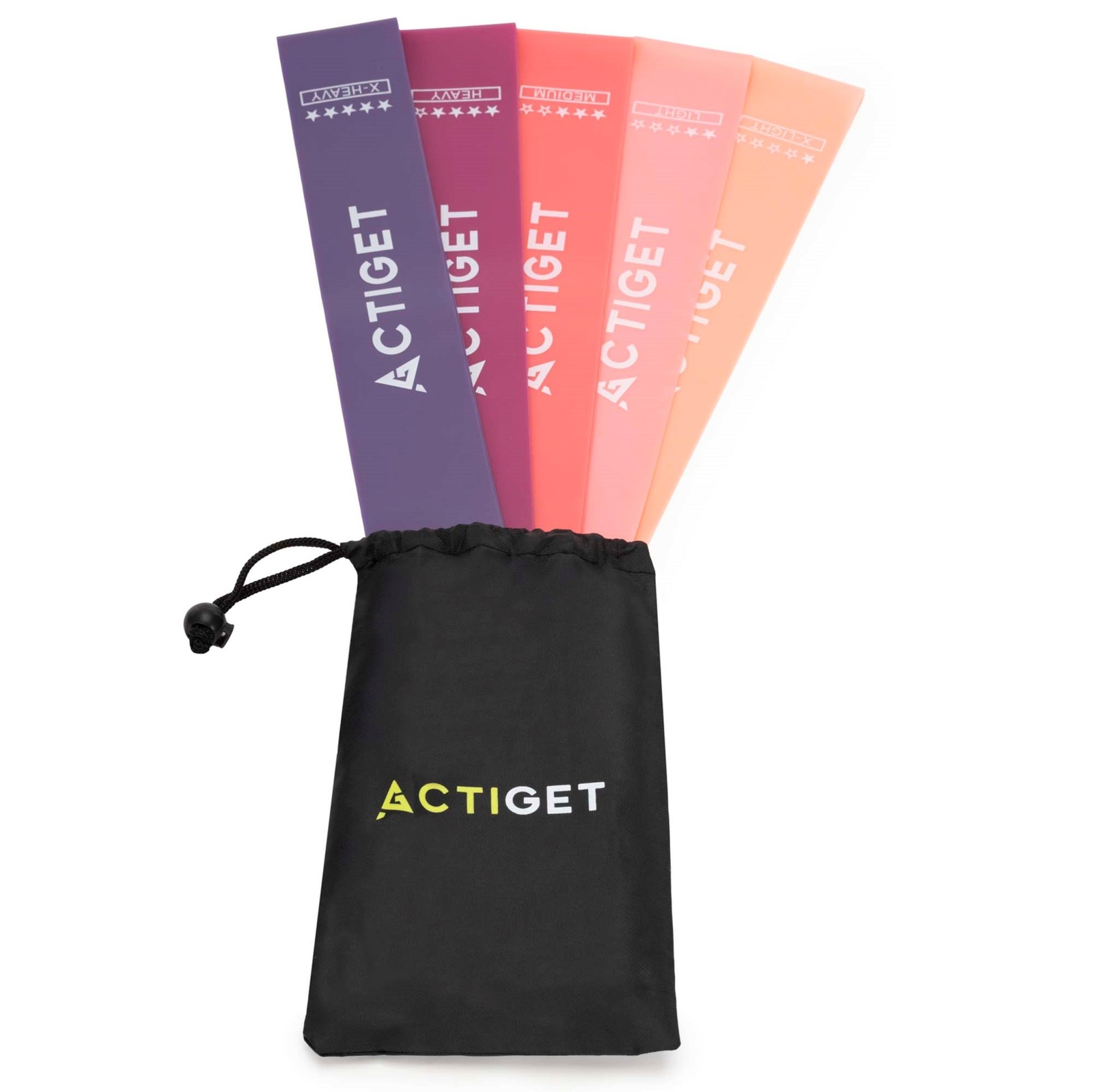 Taśmy oporowe do ćwiczeń komplet 5 szt. opór 1-20 kg gumy fitness rehabilitacyjne