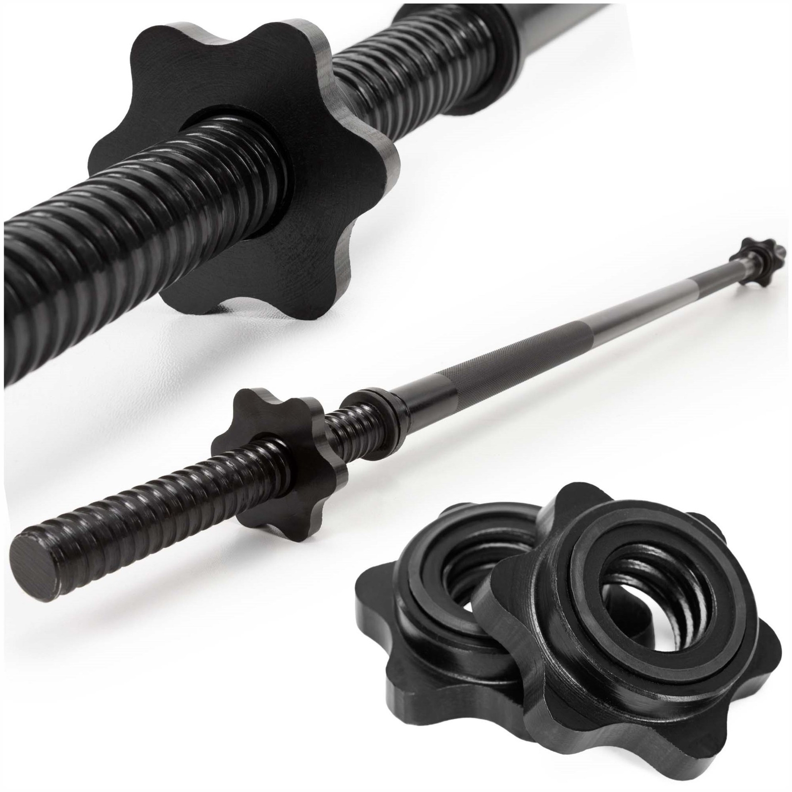 Gryf olimpijski prosty 120 cm z zaciskami 25 mm sztanga stal