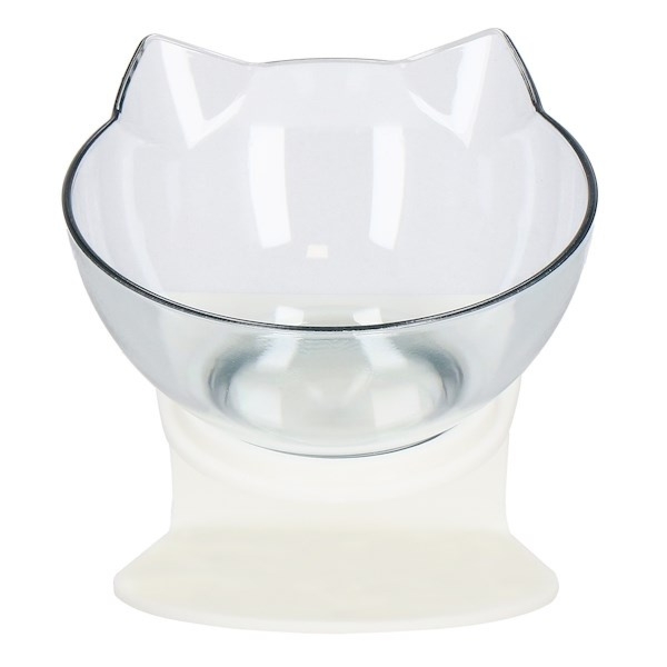 Miska dla kota z uszami i antypoślizgową podstawką biała