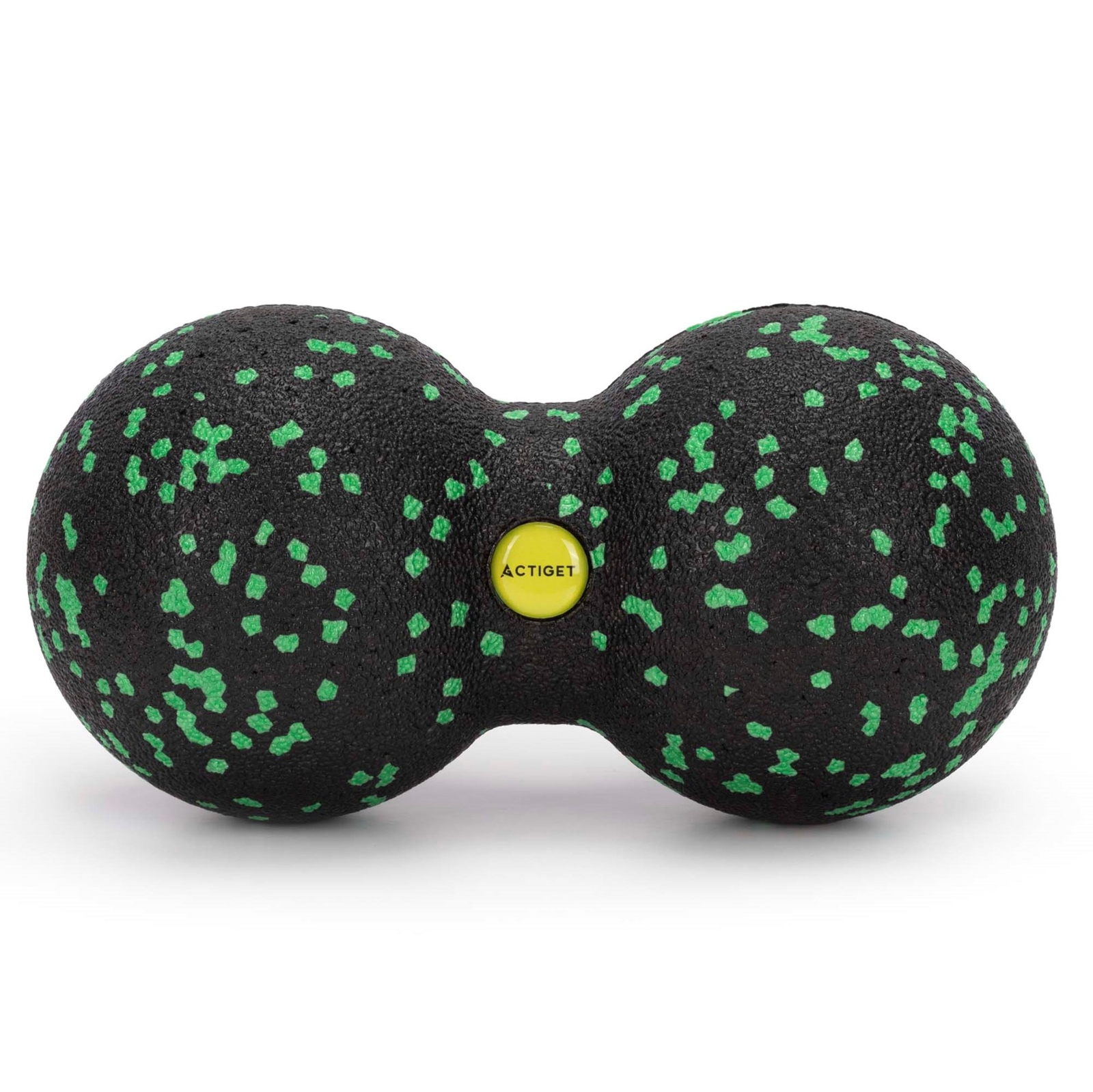 Piłka, masażer podwójny, duo roller do masażu karku, pleców czarno-zielony