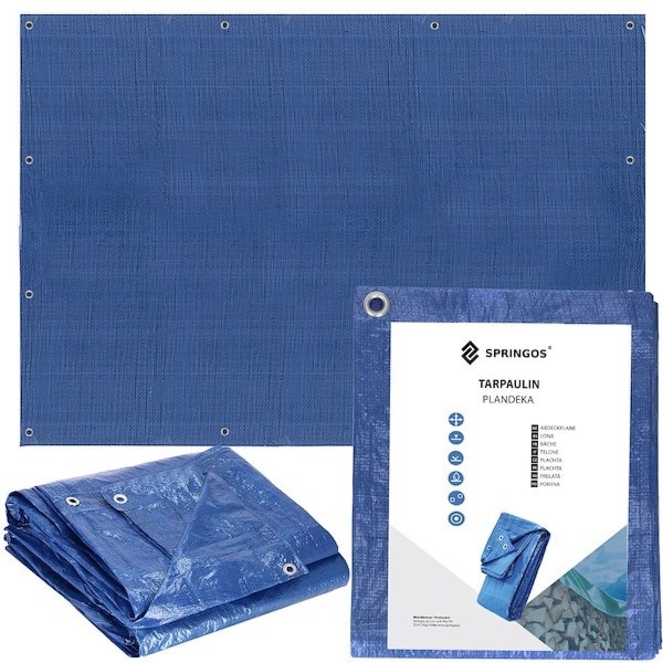 Plandeka 10x8m folia ochronna 60 g/m2 gruba płachta niebieska