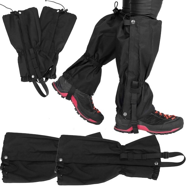 Stuptuty trekkingowe, wodoodporne ochraniacze na buty czarne