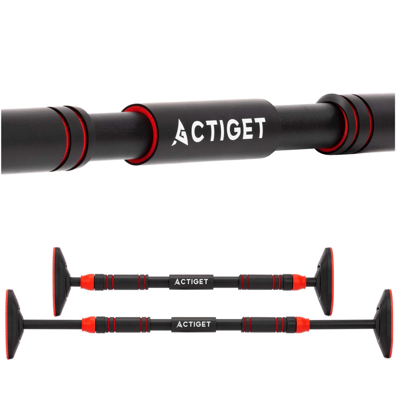 Drążek rozporowy do podciągania 72-105 cm teleskopowy ze stali regulowany do futryny