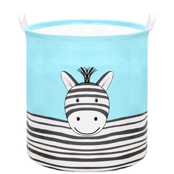 Kosz do przechowywania pojemnik na zabawki i ubrania zebra