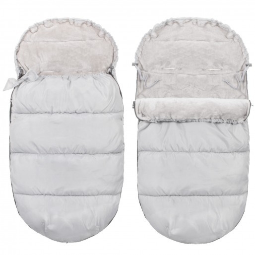 Śpiworek do wózka 4w1, śpiwór do sanek, gondoli z torbą 90 cm jasny popiel