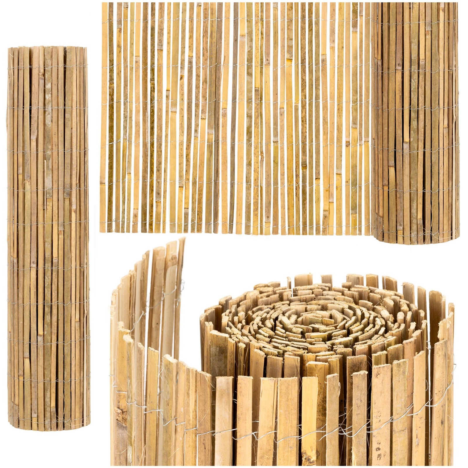 Osłona balkonowa bambusowa 1,2 x 3 m mata na ogrodzenie płot maskujący do ogrodu
