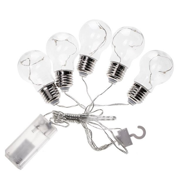 Lampki dekoracyjne 5 żarówek 15 łańcuch świetlny LED 130 cm