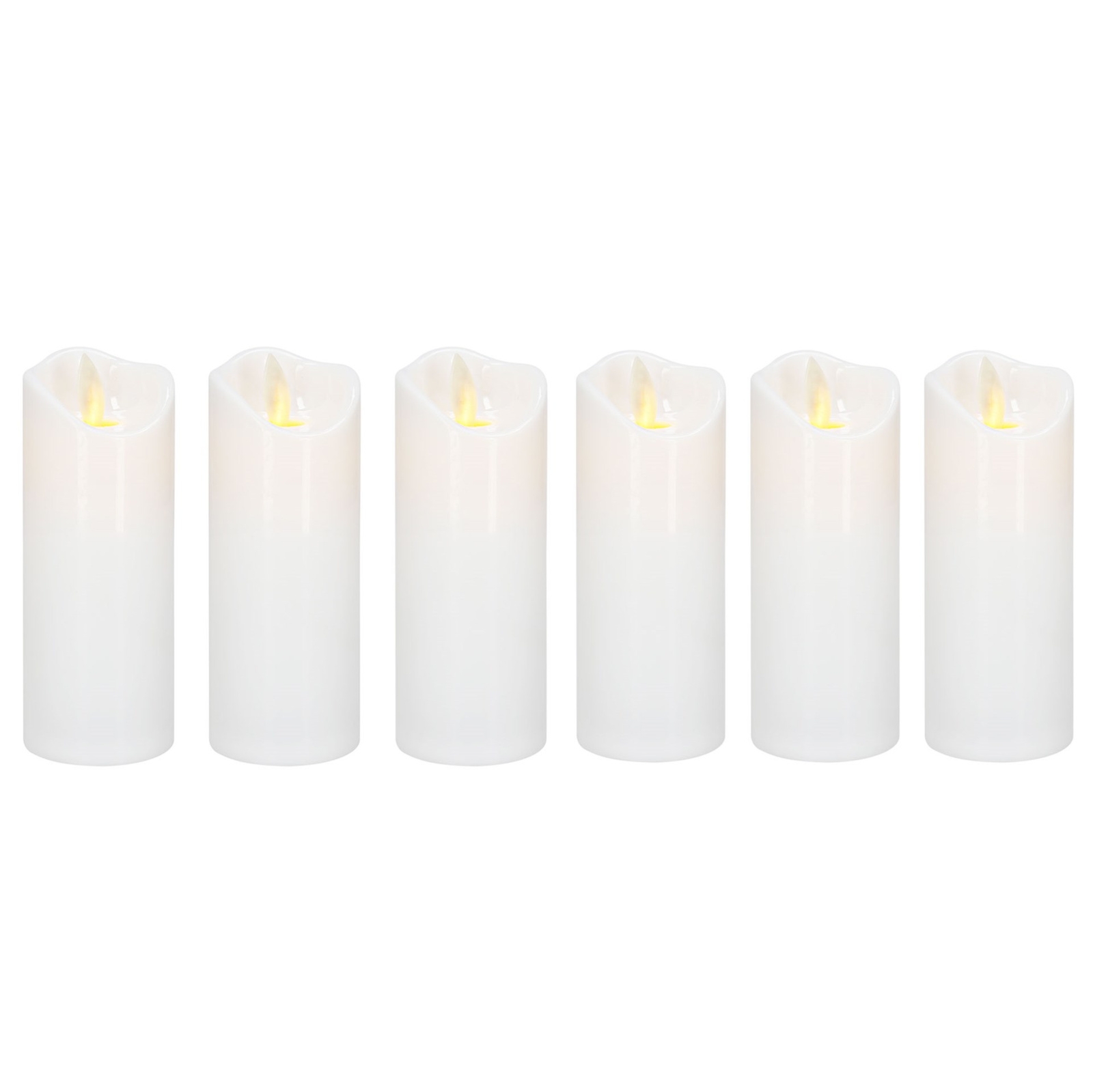 Świece LED elektryczne 6 szt. 13,5 cm świeczki na baterie, wkłady do znicza ruchomy płomień