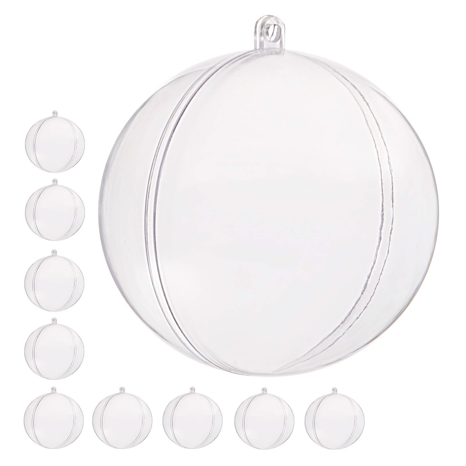 Bombki akrylowe 6cm kula plastikowa decoupage zestaw 10 szt.