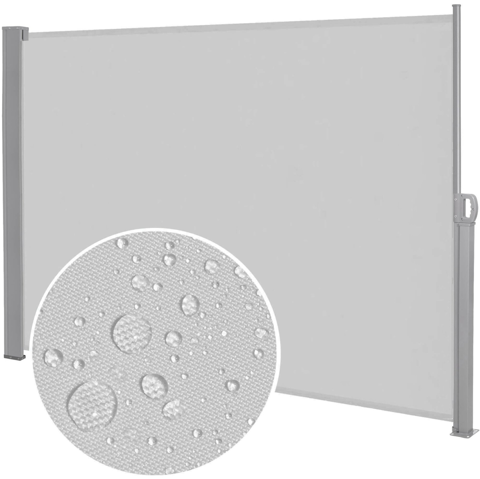 Markiza boczna tarasowa 300x160 cm roleta na balkon przesuwana osłona jasnoszara