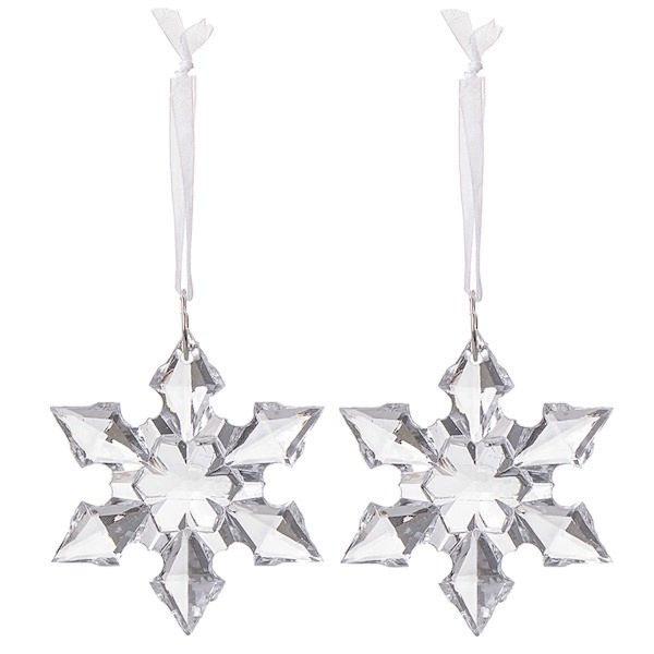 Kryształki bombki choinkowe śnieżynki 2 szt.