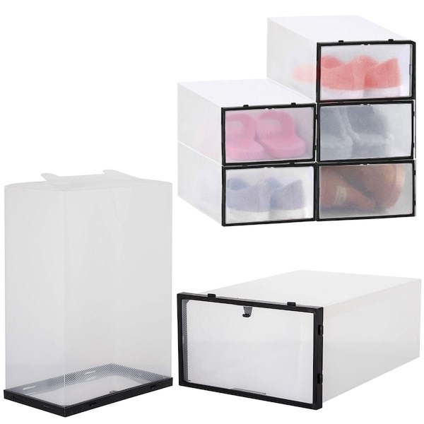 Organizer na buty 34x23x13,5 cm zestaw 5 szt. pudełka z otwieraną klapą
