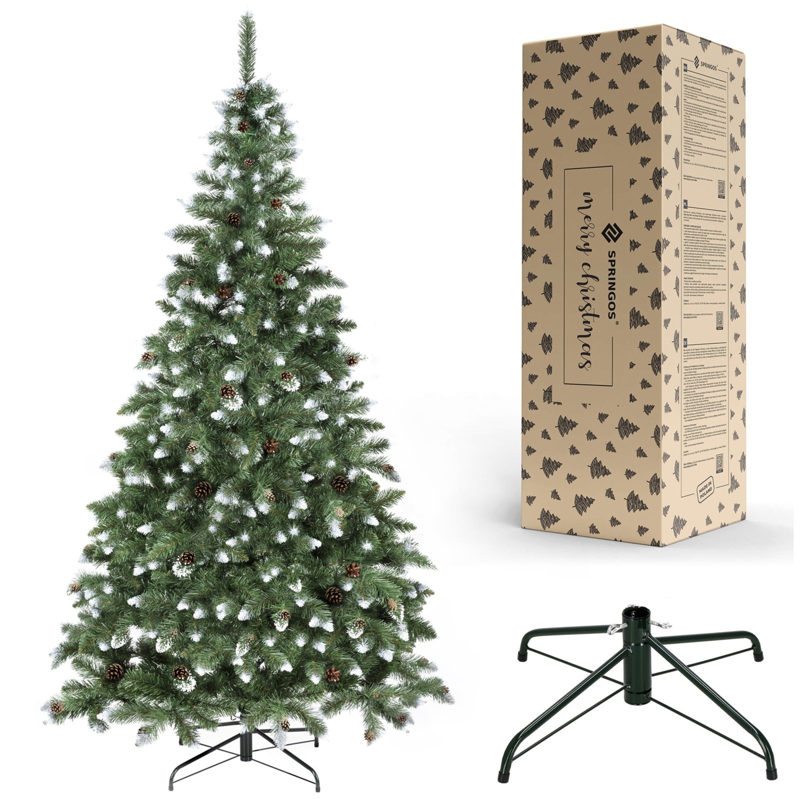 Choinka sztuczna premium 250 cm sosna diamentowa gęsta