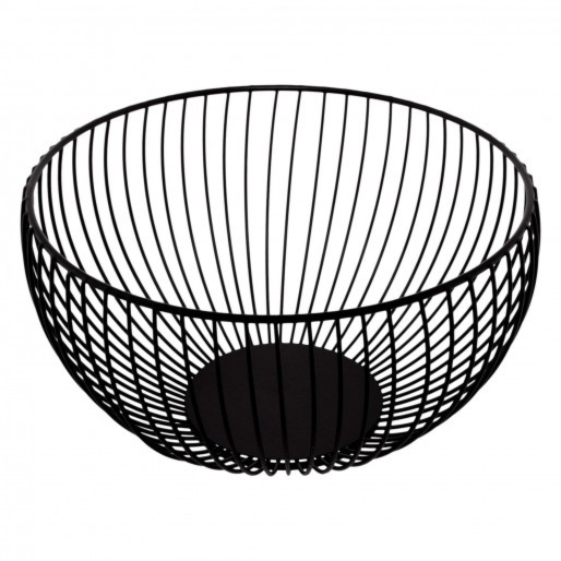 Kosz na owoce, koszyk metalowy 19x11 cm czarny