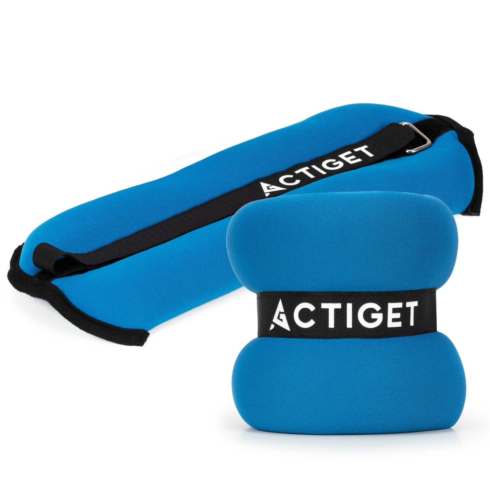 Obciążenia na ręce i nogi 2x2 kg do treningu domowego, fitness i cardio, niebieskie